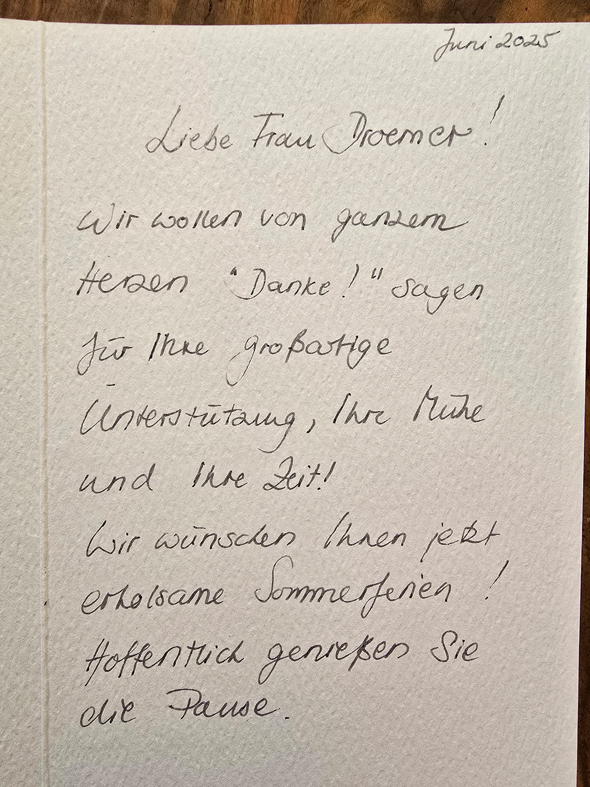 Rezesionstext in einer Karte