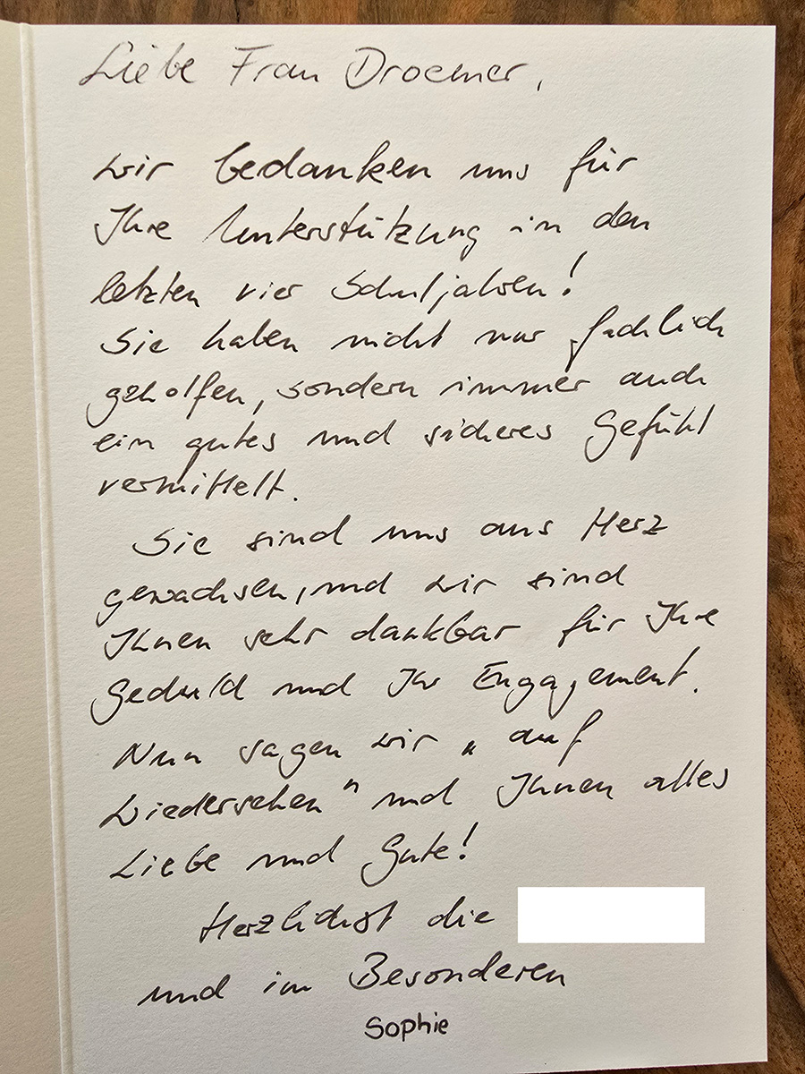 rezessionstext von Sophie