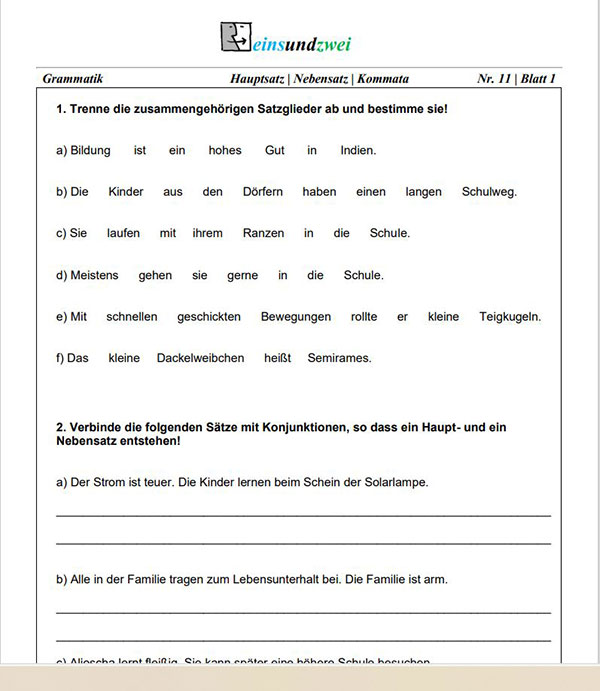 6 Realschule Deutsch Grammatik